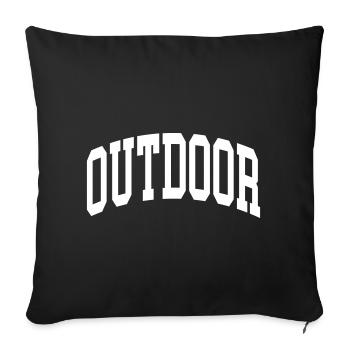 Extérieur - Housse de coussin décorative 45 x 45 cm - noir - Devant