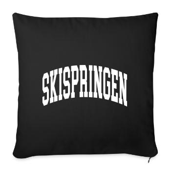 Skispringen - Sofakissenbezug 45 x 45 cm - Schwarz - Vorne