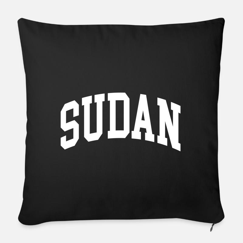 Soudan - Housse de coussin décorative 45 x 45 cm - noir