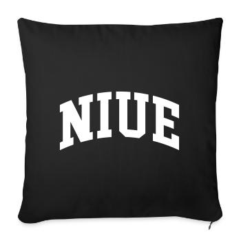 Niue - Sofa pillowcase 17,3'' x 17,3'' (45 x 45 cm) - black - Front