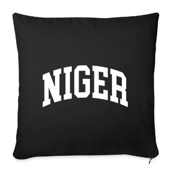 Niger - Sofa pillowcase 17,3'' x 17,3'' (45 x 45 cm) - black - Front