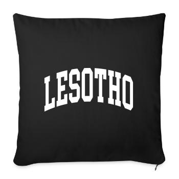 Lesotho - Housse de coussin décorative 45 x 45 cm - noir - Devant
