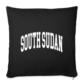 South Sudan - Sofa pillowcase 17,3'' x 17,3'' (45 x 45 cm) - black - Front