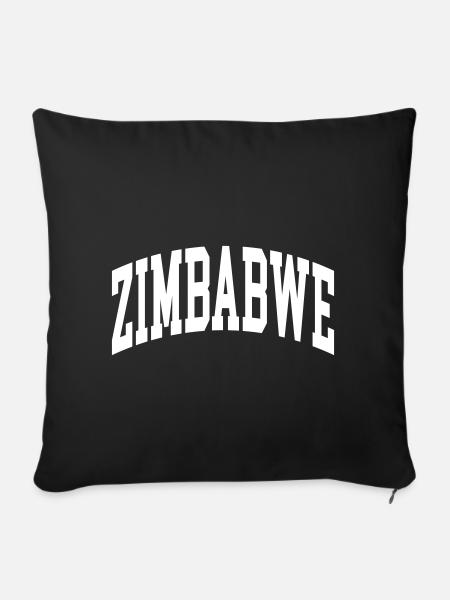 Zimbabwe - Sofakissenbezug 45 x 45 cm - Schwarz