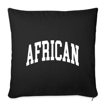 Africain - Housse de coussin décorative 45 x 45 cm - noir - Devant