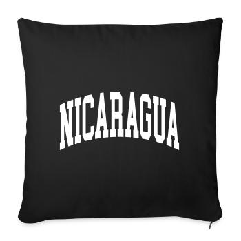 Nicaragua - Sofa pillowcase 17,3'' x 17,3'' (45 x 45 cm) - black - Front