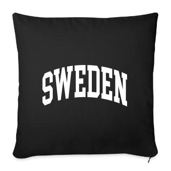 Suède - Housse de coussin décorative 45 x 45 cm - noir - Devant