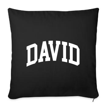 David - Sofa pillowcase 17,3'' x 17,3'' (45 x 45 cm) - black - Front