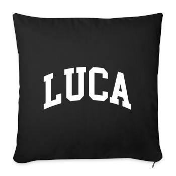 Luca - Sofa pillowcase 17,3'' x 17,3'' (45 x 45 cm) - black - Front