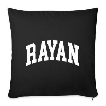 Rayan - Housse de coussin décorative 45 x 45 cm - noir - Devant