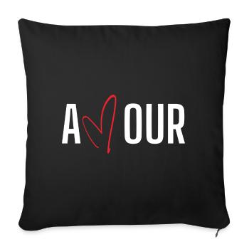 LOVE - Sofa pillowcase 17,3'' x 17,3'' (45 x 45 cm) - black - Front