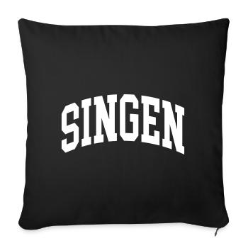 Singen - Sofakissenbezug 45 x 45 cm - Schwarz - Vorne