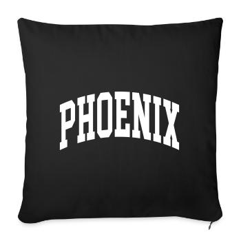 Phoenix - Sofakissenbezug 45 x 45 cm - Schwarz - Vorne