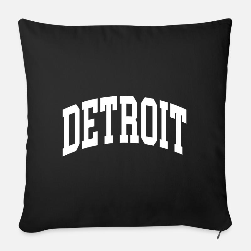 Detroit - Sofakissenbezug 45 x 45 cm - Schwarz