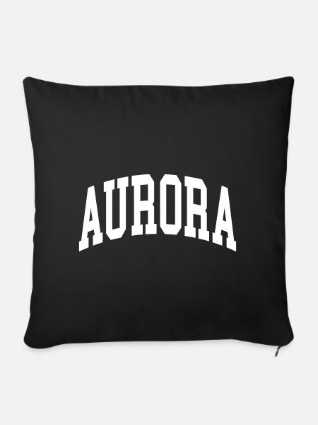 Aurora - Sofakissenbezug 45 x 45 cm - Schwarz
