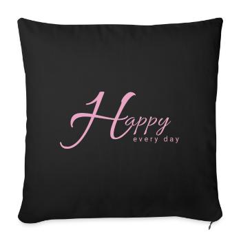 Content - Housse de coussin décorative 45 x 45 cm - noir - Devant