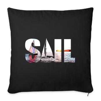SAIL - Housse de coussin décorative 45 x 45 cm - noir - Devant
