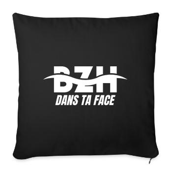 Bretagne, Bretagne humour, Breitz - Housse de coussin décorative 45 x 45 cm - noir - Devant
