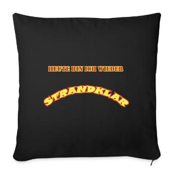 Strandklar - Sofakissenbezug 45 x 45 cm - Schwarz - Vorne