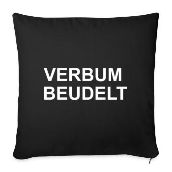 Verbumbeudelt - Housse de coussin décorative 45 x 45 cm - noir - Devant