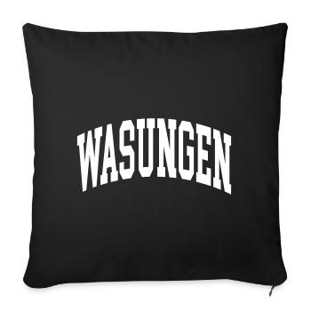 Wasungen - Housse de coussin décorative 45 x 45 cm - noir - Devant