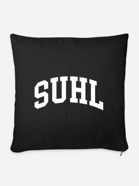 Suhl - Sofakissenbezug 45 x 45 cm - Schwarz