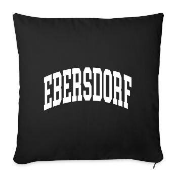Ebersdorf - Housse de coussin décorative 45 x 45 cm - noir - Devant