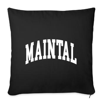 Main Valley - Sofa pillowcase 17,3'' x 17,3'' (45 x 45 cm) - black - Front