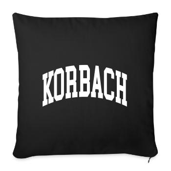 Korbach - Housse de coussin décorative 45 x 45 cm - noir - Devant