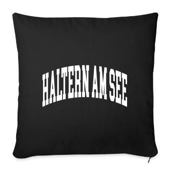 Haltern am See - Sofakissenbezug 45 x 45 cm - Schwarz - Vorne