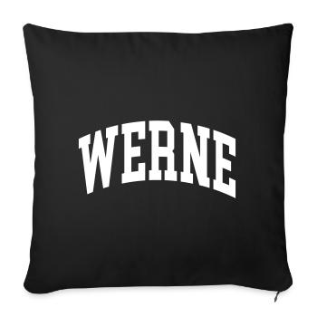Werne - Sofakissenbezug 45 x 45 cm - Schwarz - Vorne