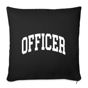 Officer - Sofa pillowcase 17,3'' x 17,3'' (45 x 45 cm) - black - Front