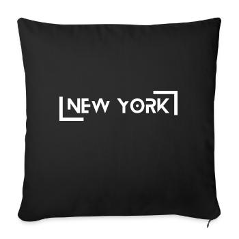 New York - Sofakissenbezug 45 x 45 cm - Schwarz - Vorne