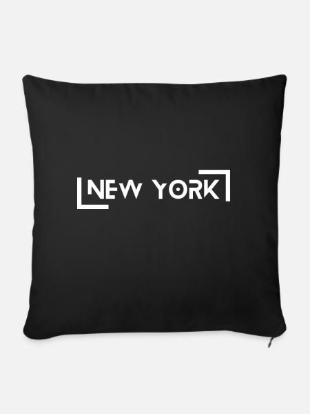 New York - Sofakissenbezug 45 x 45 cm - Schwarz