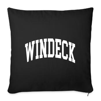 Windeck - Housse de coussin décorative 45 x 45 cm - noir - Devant