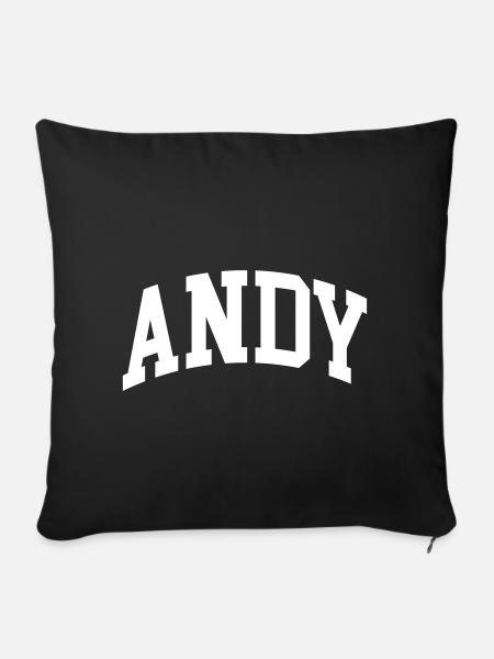 Andy - Sofakissenbezug 45 x 45 cm - Schwarz