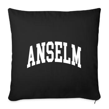 Anselm - Housse de coussin décorative 45 x 45 cm - noir - Devant