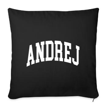 Andrej - Sofakissenbezug 45 x 45 cm - Schwarz - Vorne
