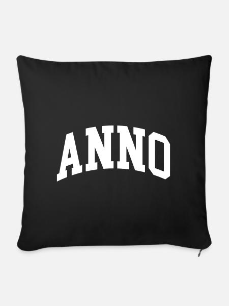 Anno - Sofakissenbezug 45 x 45 cm - Schwarz