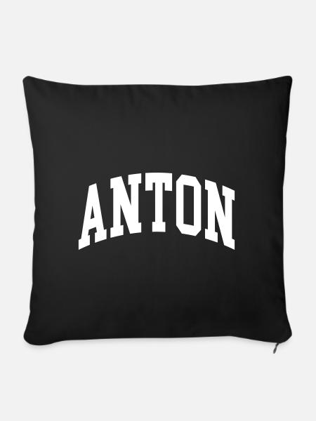 Anton - Sofakissenbezug 45 x 45 cm - Schwarz