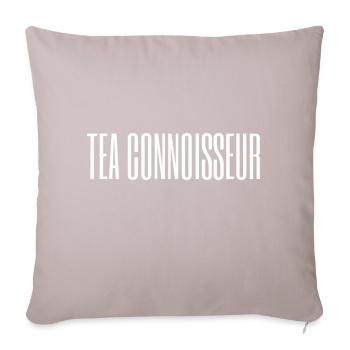 TEA CONNOISSEUR / TEA LOVER - Sofa pillowcase 17,3'' x 17,3'' (45 x 45 cm) - light taupe - Front