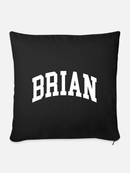 Brian - Sofakissenbezug 45 x 45 cm - Schwarz