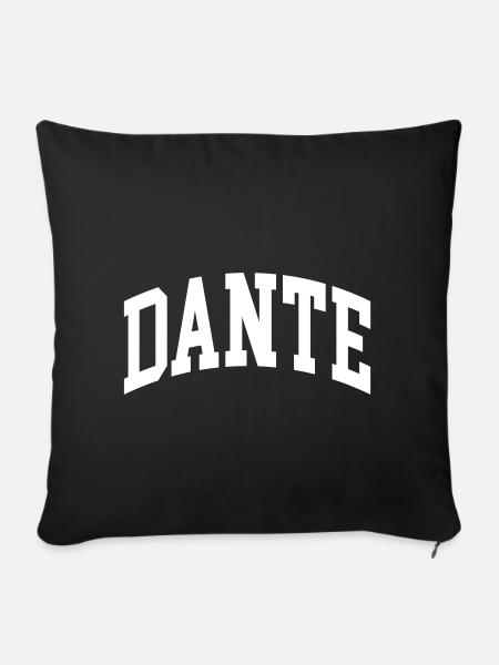 Dante - Sofakissenbezug 45 x 45 cm - Schwarz