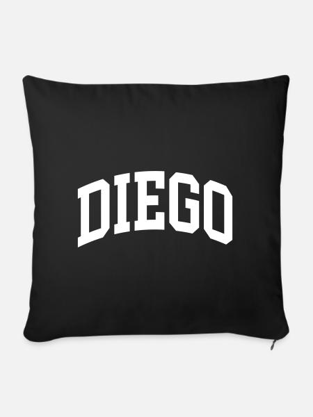 Diego - Sofakissenbezug 45 x 45 cm - Schwarz