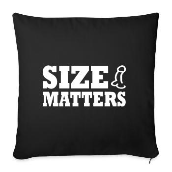 Penis size matters - Housse de coussin décorative 45 x 45 cm - noir - Devant
