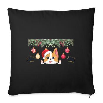Christmas Chihuahua - Sofa pillowcase 17,3'' x 17,3'' (45 x 45 cm) - black - Front