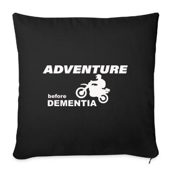 AVENTURE À MOTO - Housse de coussin décorative 45 x 45 cm - noir - Devant