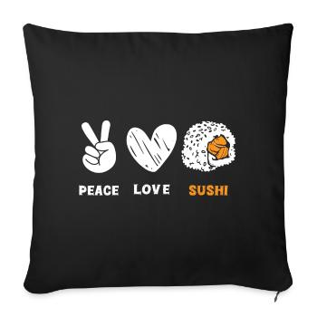 Japan Rice Favorite Food Cuisine - Sofa pillowcase 17,3'' x 17,3'' (45 x 45 cm) - black - Front