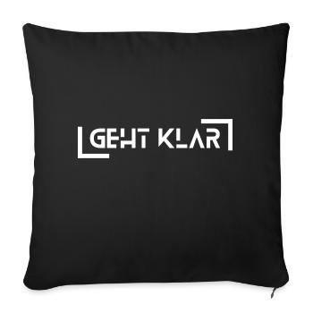 Geht klar Lustig Party lachen - Sofakissenbezug 45 x 45 cm - Schwarz - Vorne