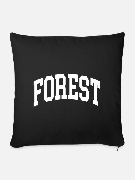 Forest - Sofakissenbezug 45 x 45 cm - Schwarz